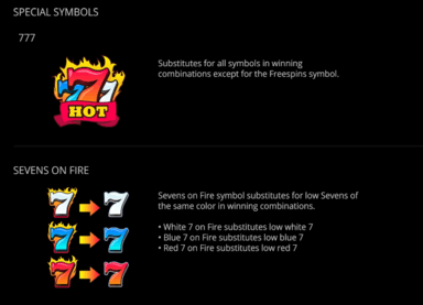 Hot Triple Sevens Spiel